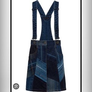 Prada jean patchwork skirt overall